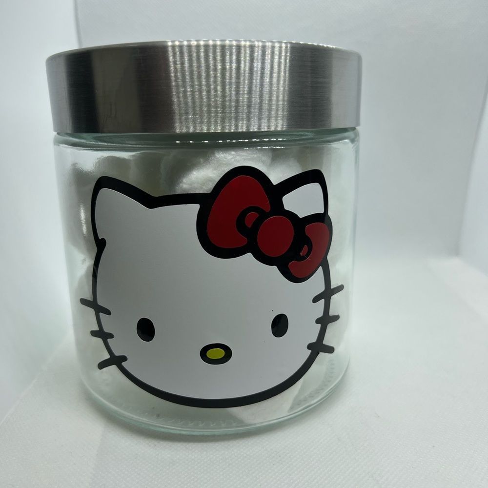 Hello Kitty Makeup Remover Cotton Ball Jar
